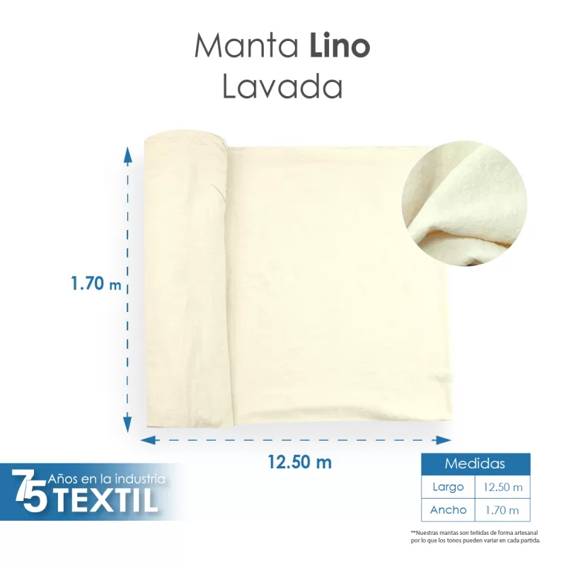 Manta Lino Lavada 1.70 M ancho