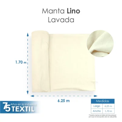 Manta Lino Lavada 1.70 M ancho: imagen 4