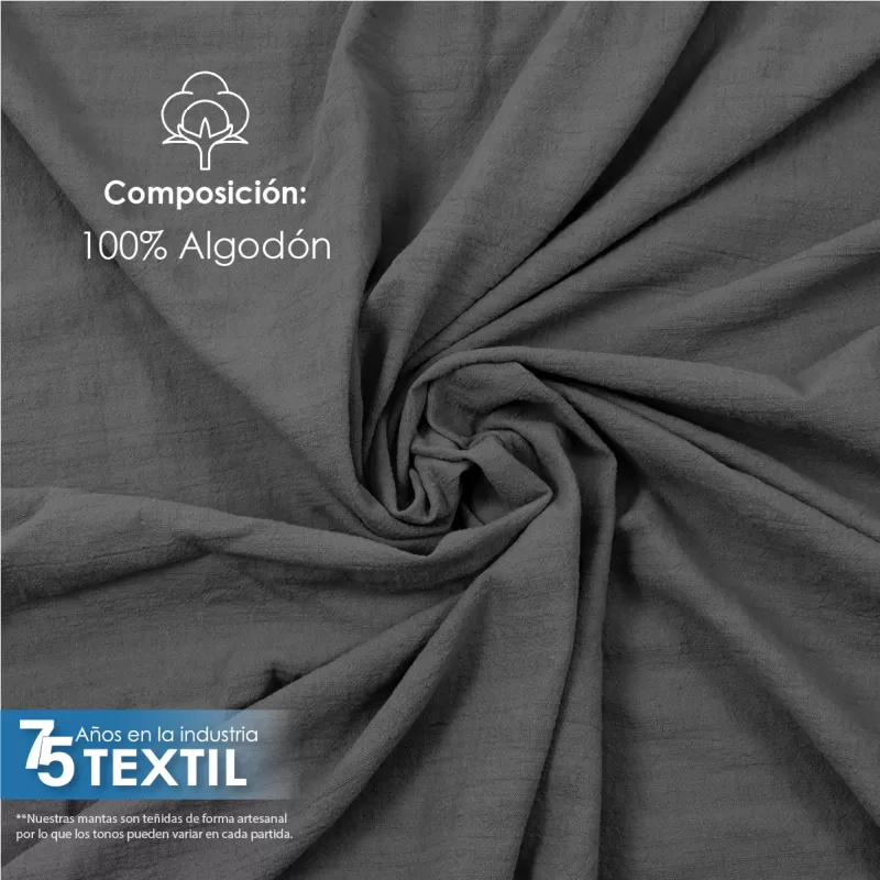 Manta Lino 1.70 M ancho Gris Oxford