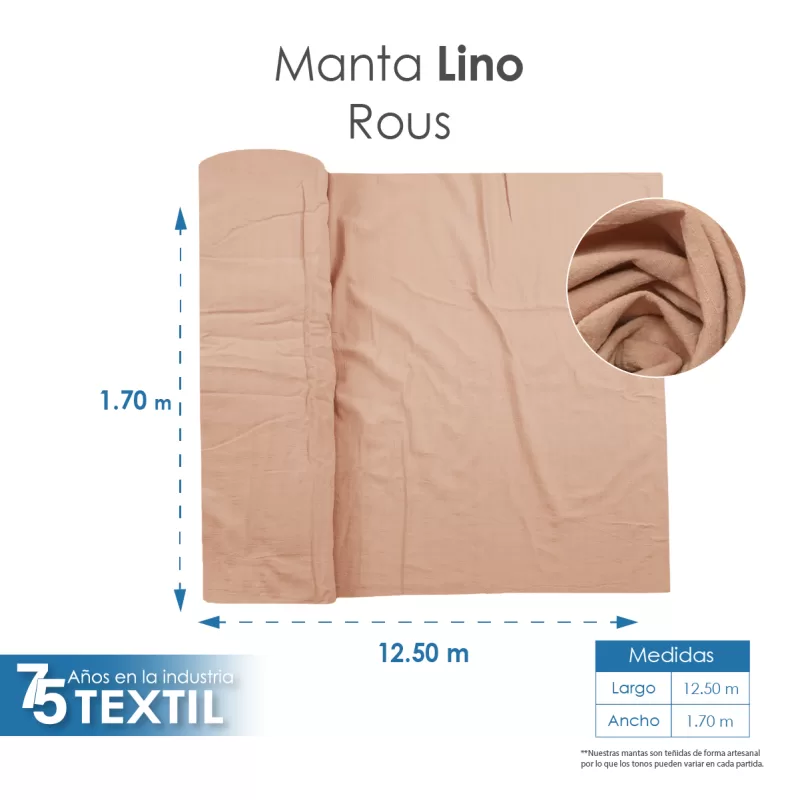 Manta Lino 1.70 M ancho Rous