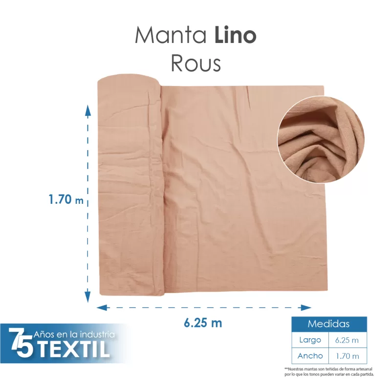 Manta Lino 1.70 M ancho Rous