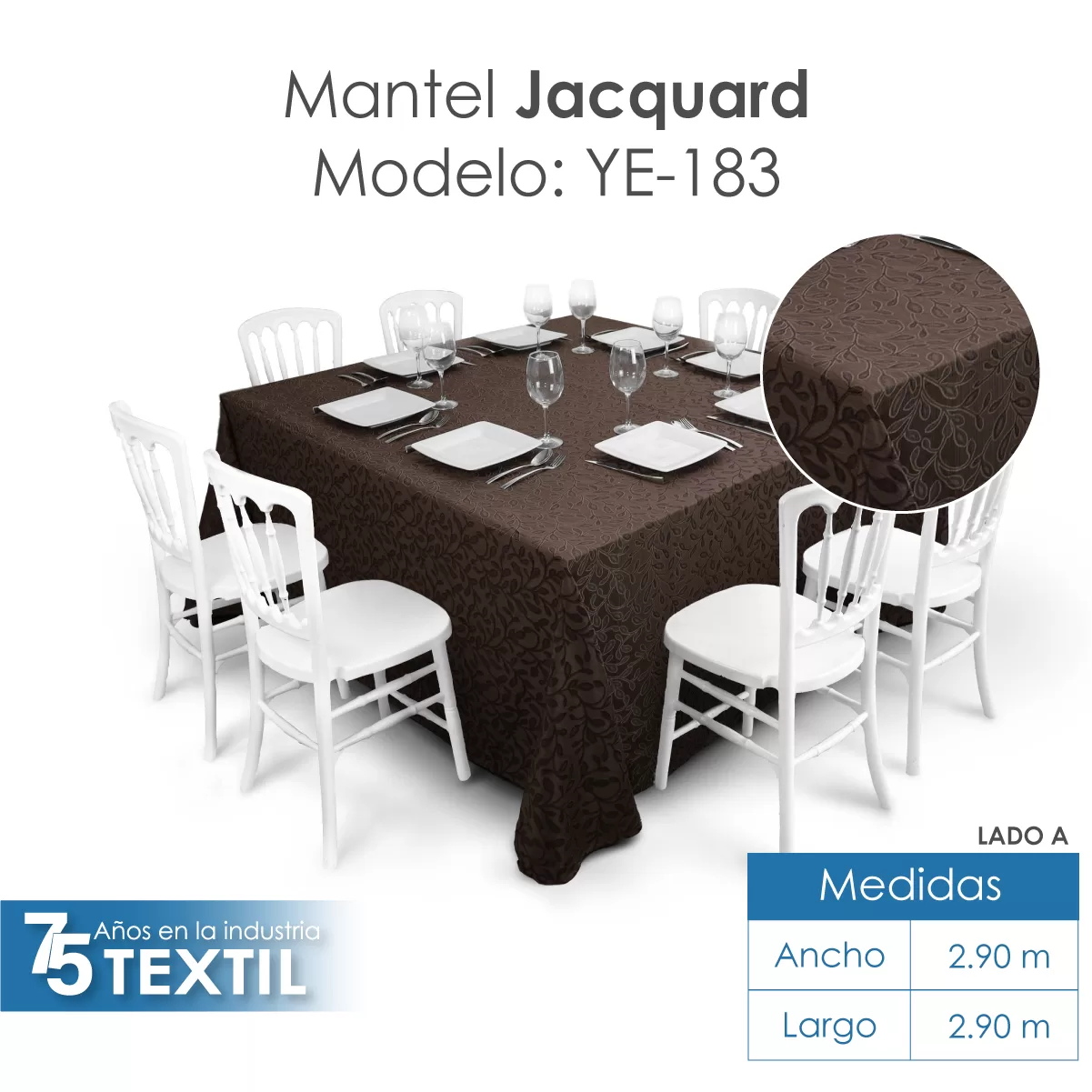 Mantel Yackard Imperial 2.90 X 2.90 M YE-183: imagen 2