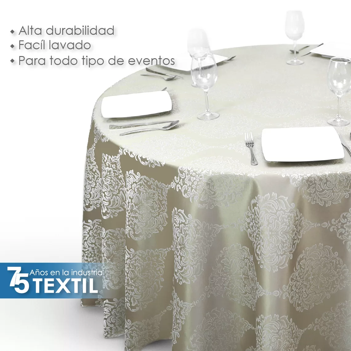 Mantel Yackard Redondo YE-175 KAKY: imagen 8