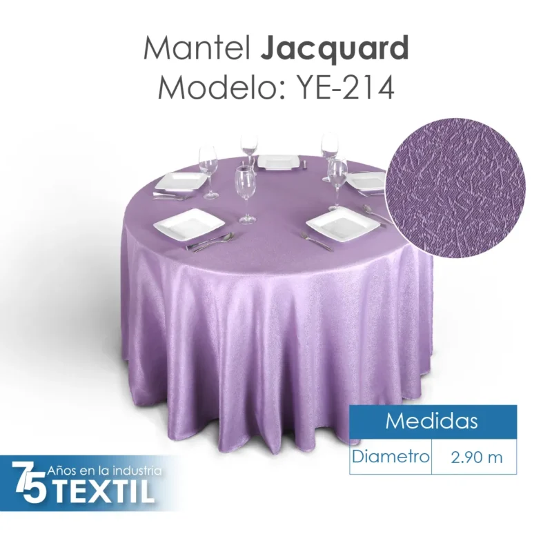 Mantel Yackard Redondo YE-214 FRANCIA LILA