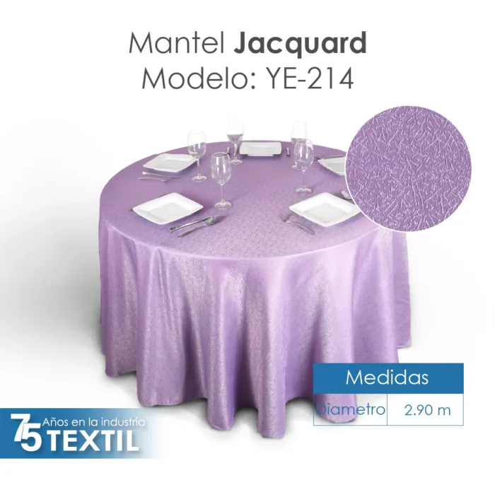 Mantel Yackard Redondo YE-214 FRANCIA LILA