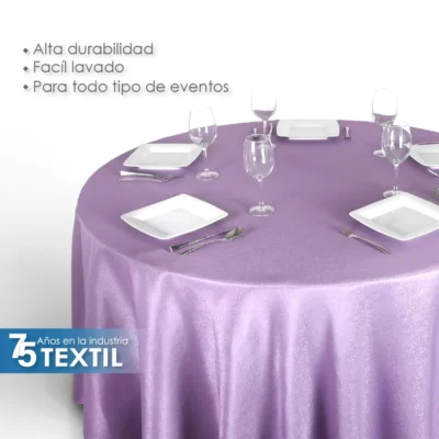 Mantel Yackard Redondo YE-214 FRANCIA LILA: imagen 6