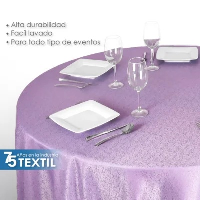 Mantel Yackard Redondo YE-214 FRANCIA LILA: imagen 7