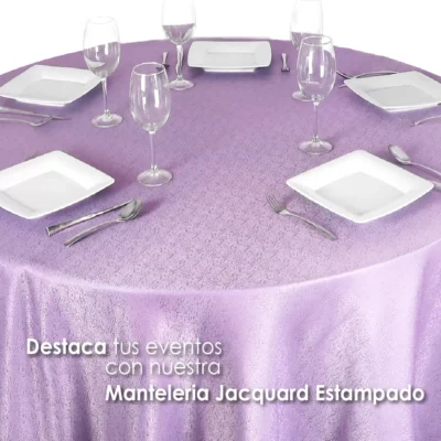Mantel Yackard Redondo YE-214 FRANCIA LILA: imagen 9