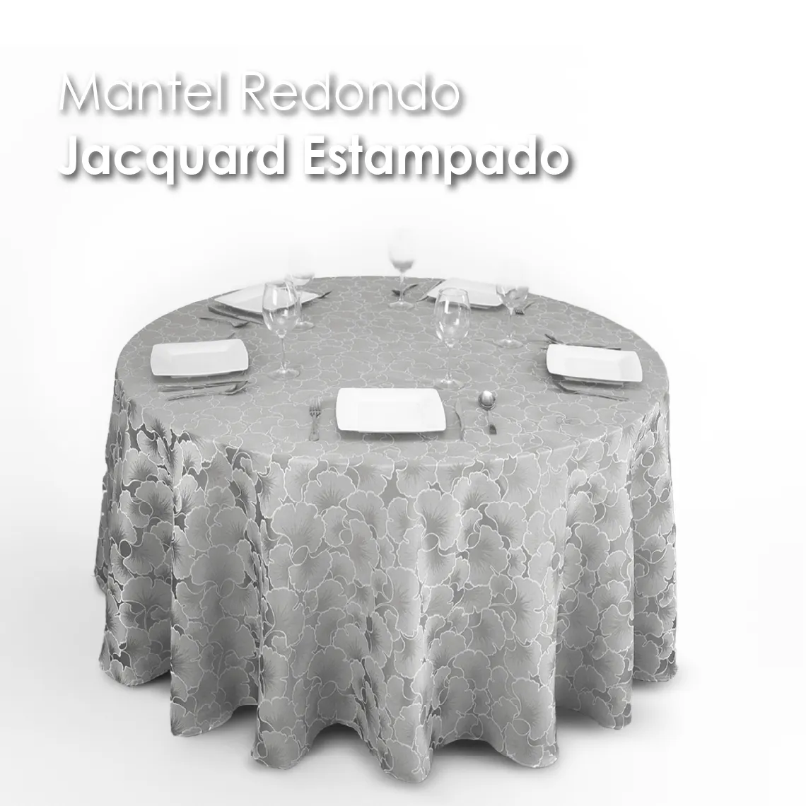 Mantel Yackard Redondo YE-221 PLATA: imagen 5