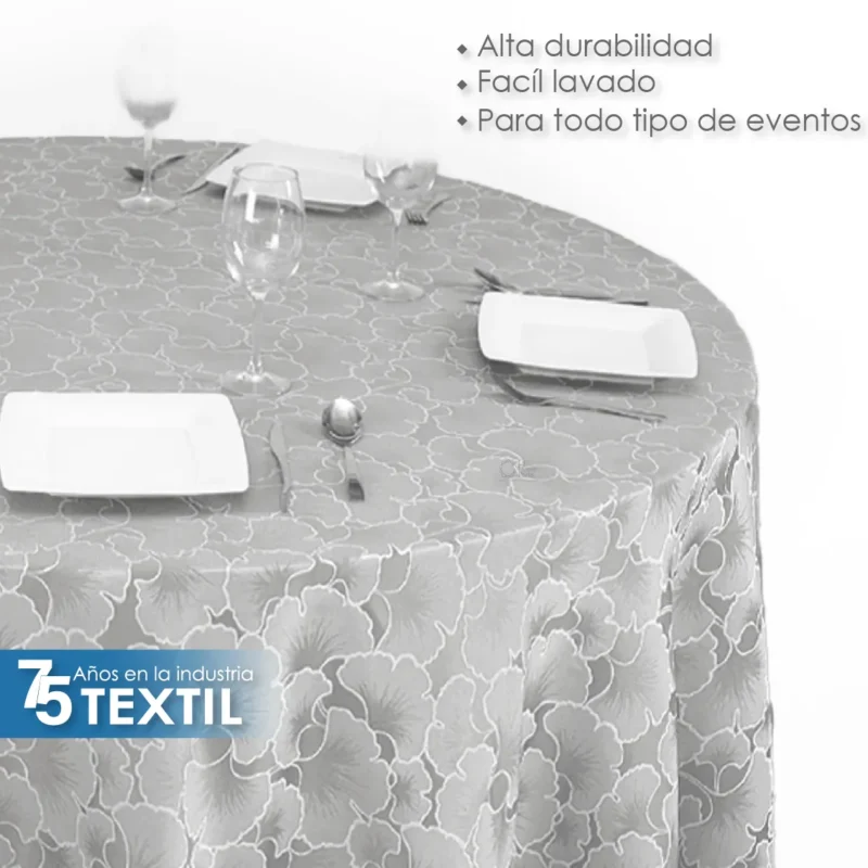Mantel Yackard Redondo YE-221 PLATA