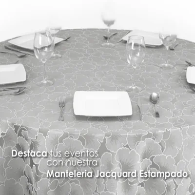 Mantel Yackard Redondo YE-221 PLATA: imagen 3
