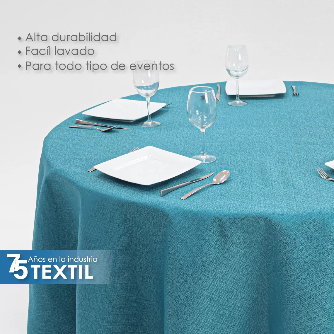 Mantel Yackard Redondo Ye-223 MASAI TURQUESA: imagen 5