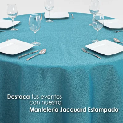 Mantel Yackard Redondo Ye-223 MASAI TURQUESA: imagen 6