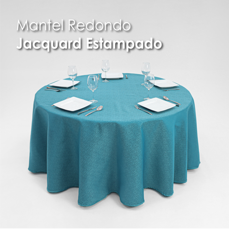 Mantel Yackard Redondo Ye-223 Masái Turquesa