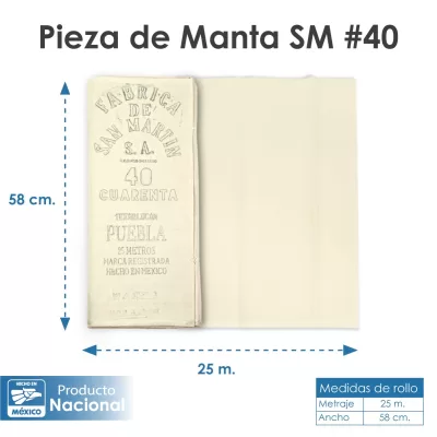 manta san martín cruda #40