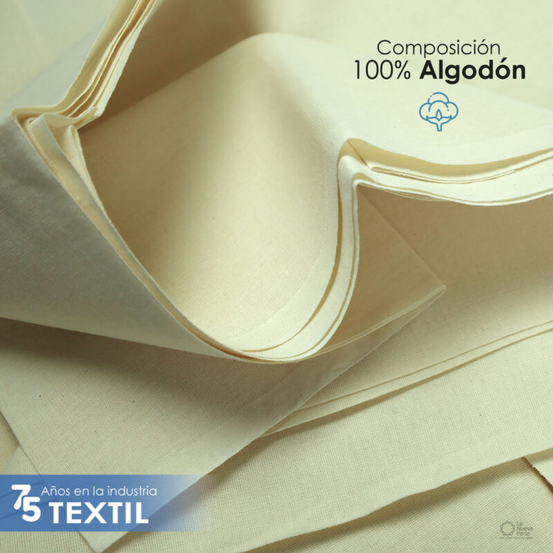 Manta S/M cruda #40 100% algodón