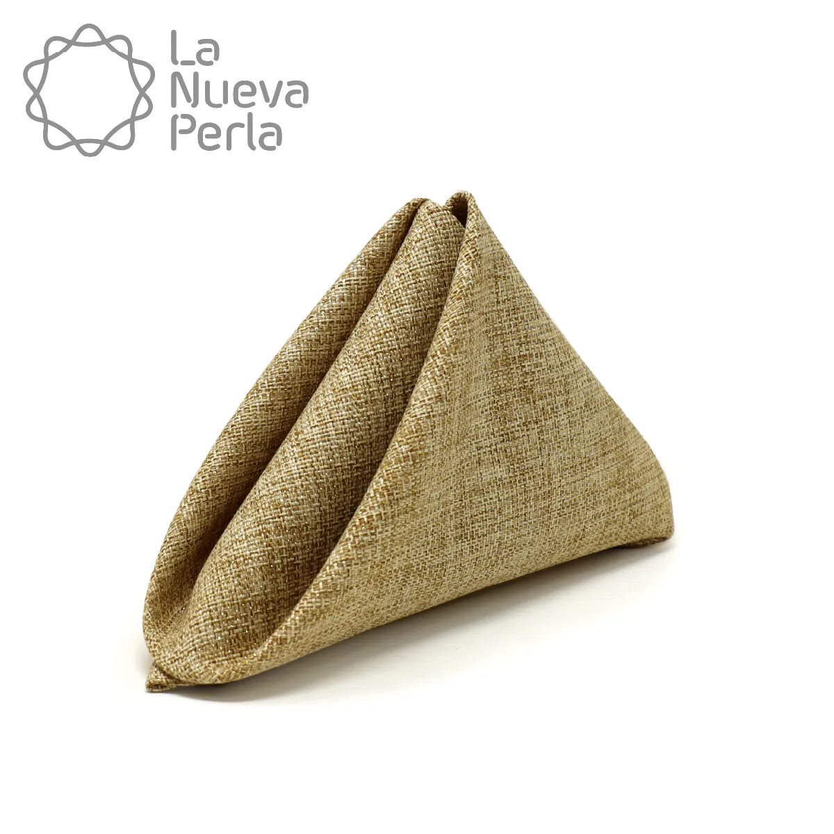 Servilleta Lino Ginebra 45x45 cm Oro Hilo Oro: imagen 1