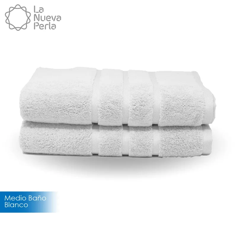 Toalla Microfibra Medio Baño Blanco