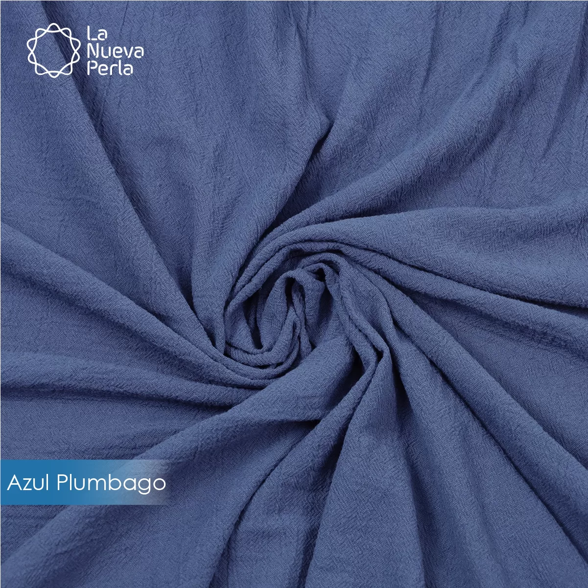 Manta Artesanal 1.90 M ancho Azul Plumbago: imagen 1