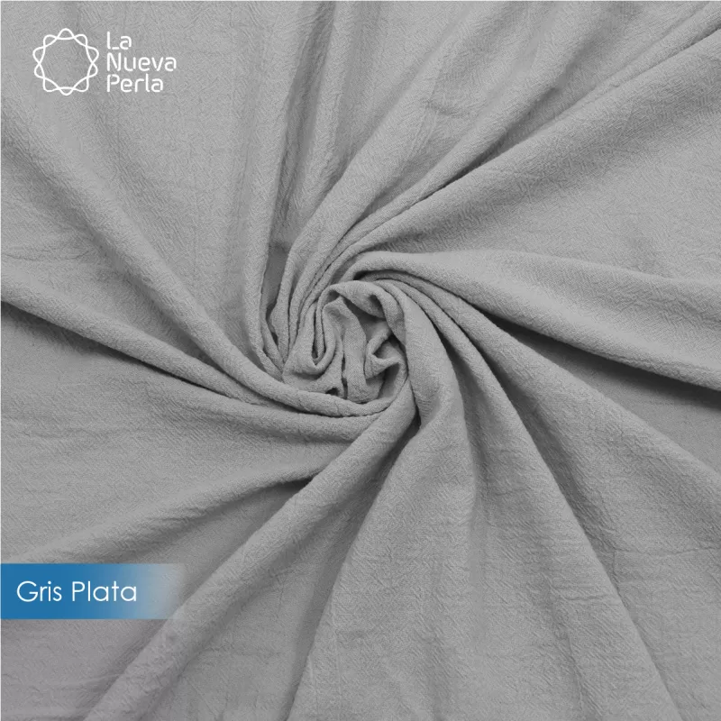 Manta Artesanal 1.90 M ancho Gris Plata