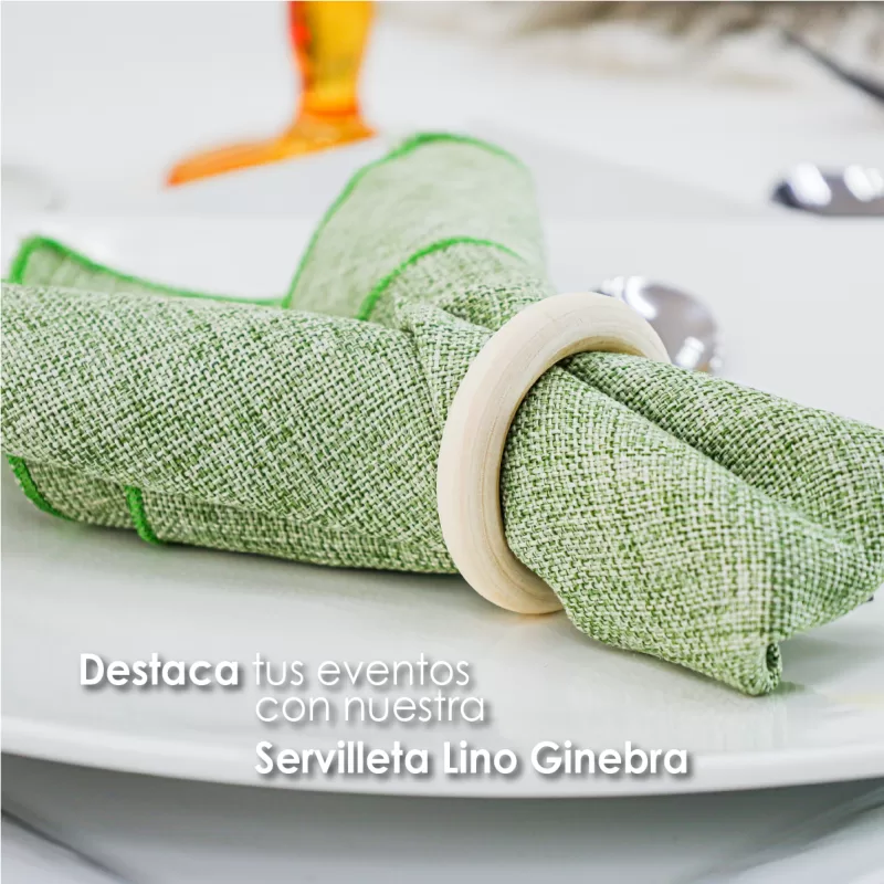Servilleta Lino Ginebra 45x45 cm Verde Aguacate