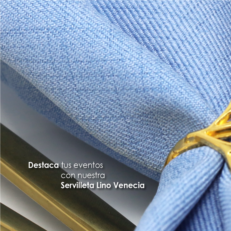 Servilleta Lino Venecia 45x45 cm Azul Cielo