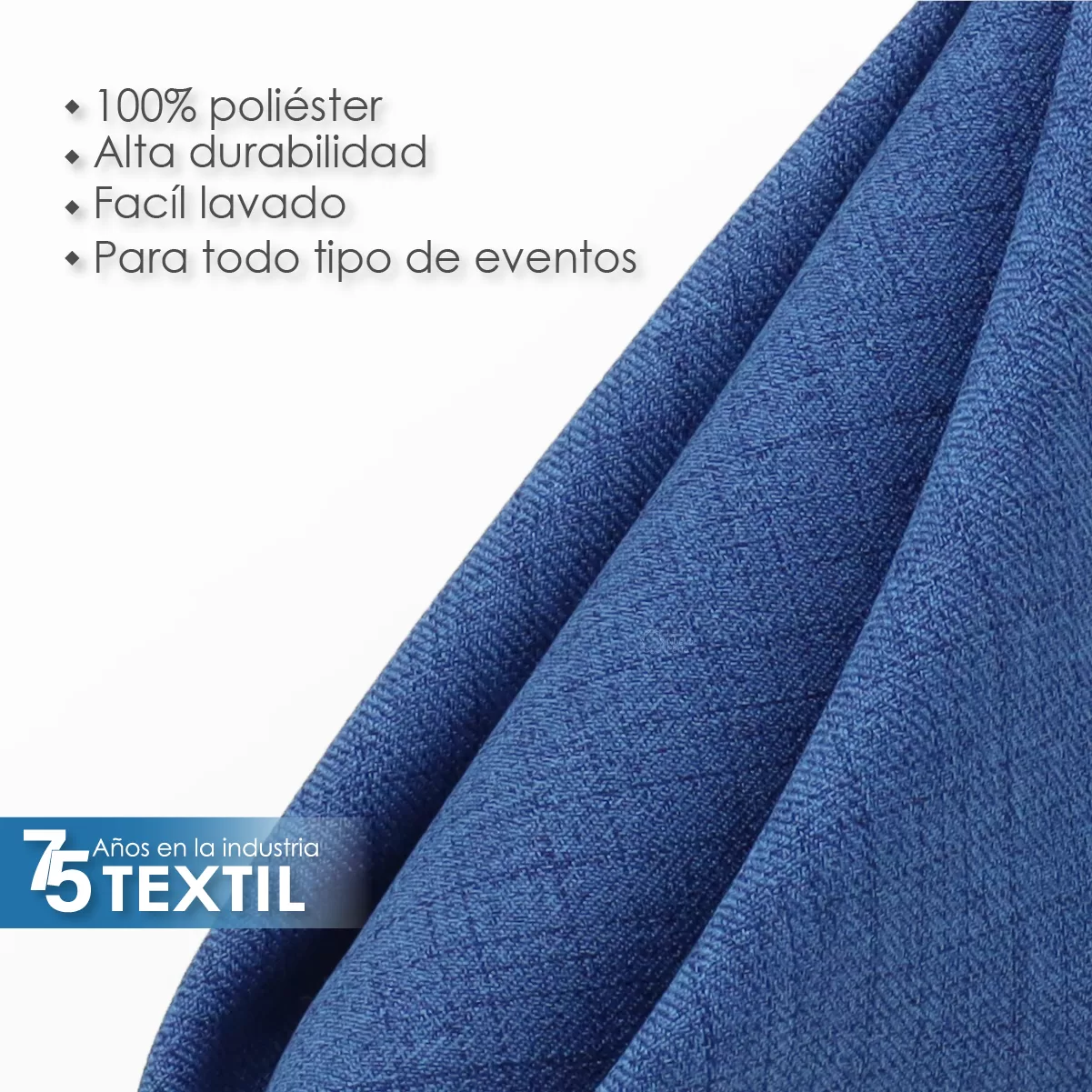 Servilleta Lino Venecia 45x45 cm Azul Petroleo: imagen 5