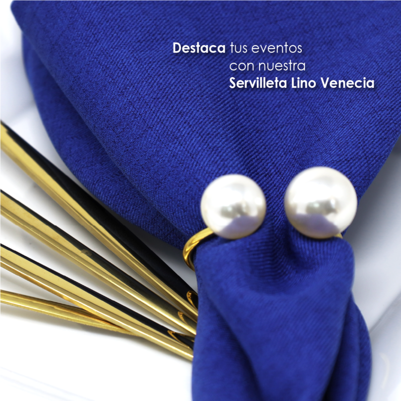 Servilleta Lino Venecia 45x45 cm Azul Rey