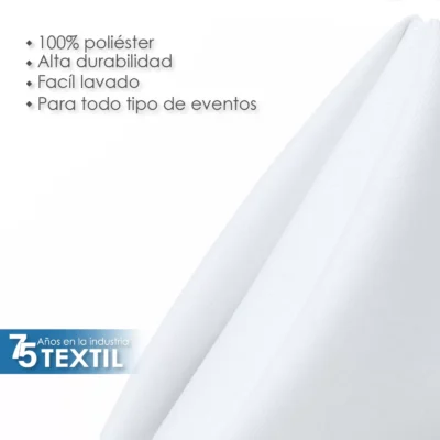 Servilleta Lino Venecia 45x45 cm Blanco: imagen 4