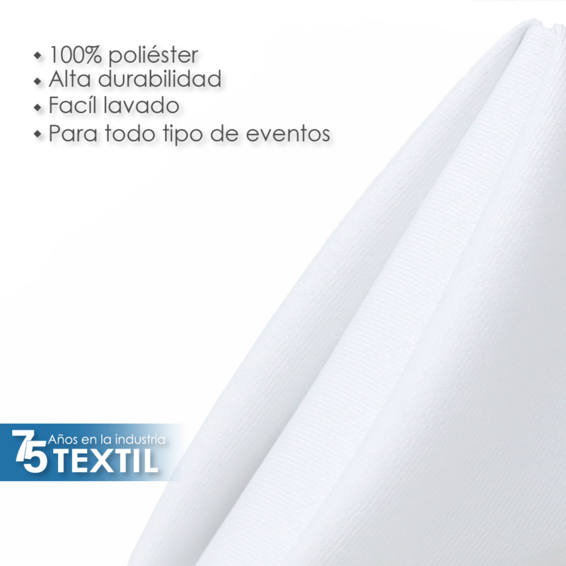 Servilleta Lino Venecia 45x45 cm Blanco