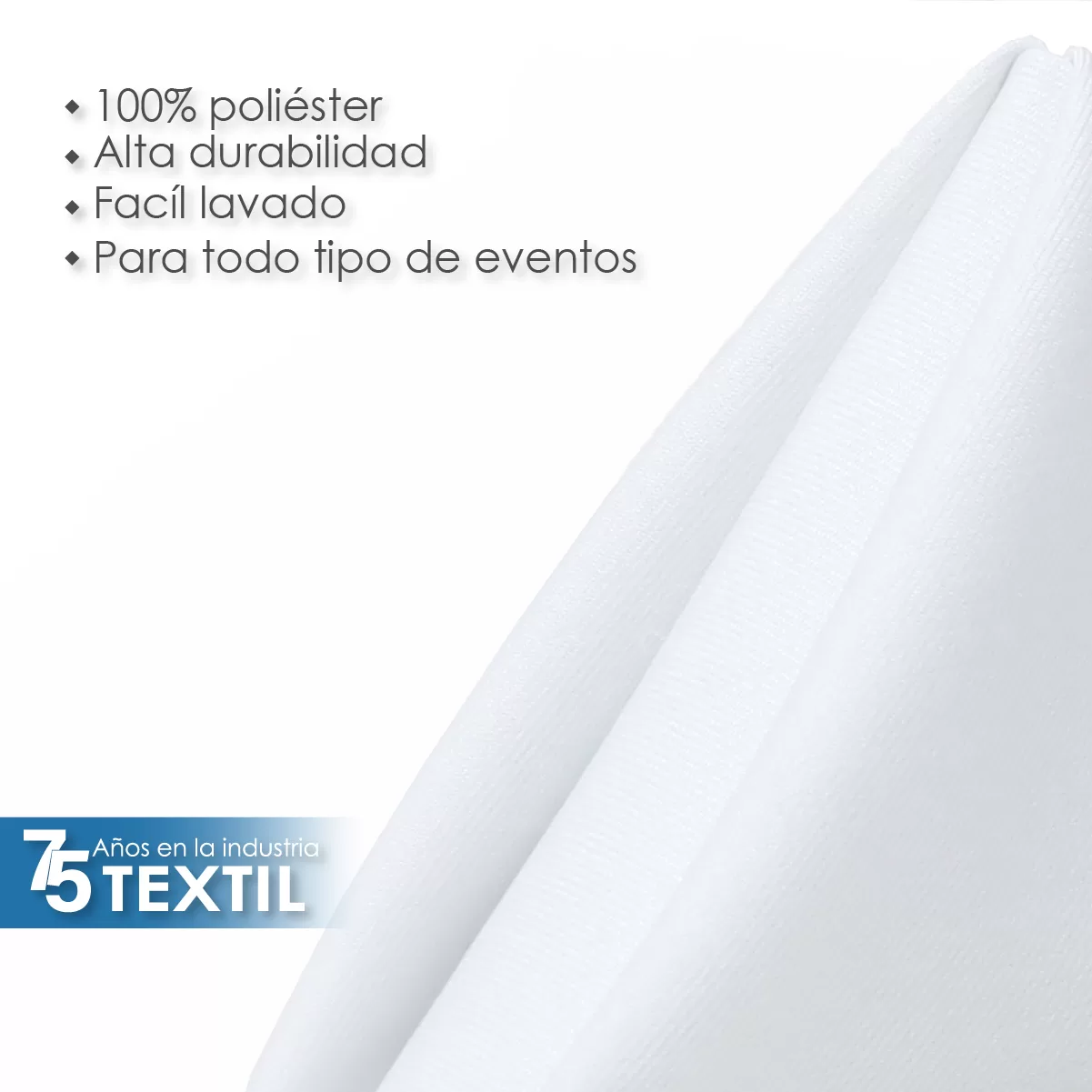 Servilleta Lino Venecia 45x45 cm Blanco: imagen 4