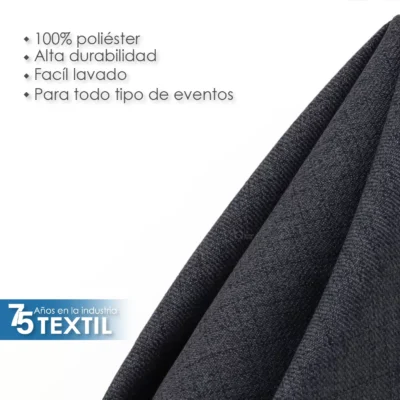 Servilleta Lino Venecia 45x45 cm Gris Oxford: imagen 4