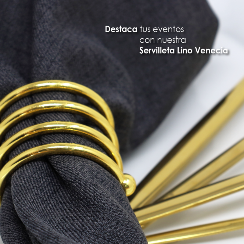 Servilleta Lino Venecia 45x45 cm Gris Oxford