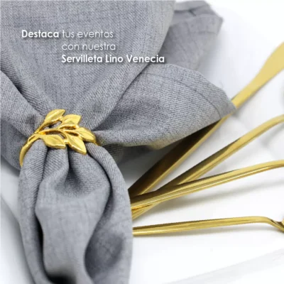 Servilleta Lino Venecia 45x45 cm Gris Perla: imagen 6