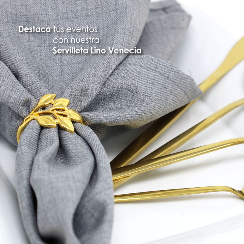 Servilleta Lino Venecia 45x45 cm Gris Perla
