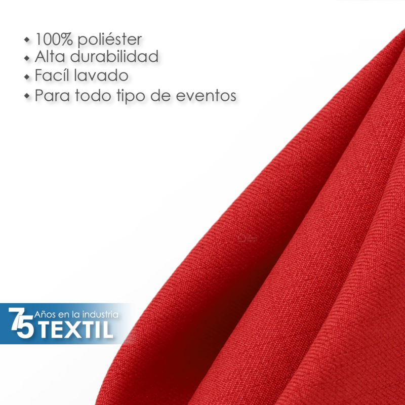 Servilleta Lino Venecia 45x45 cm Rojo
