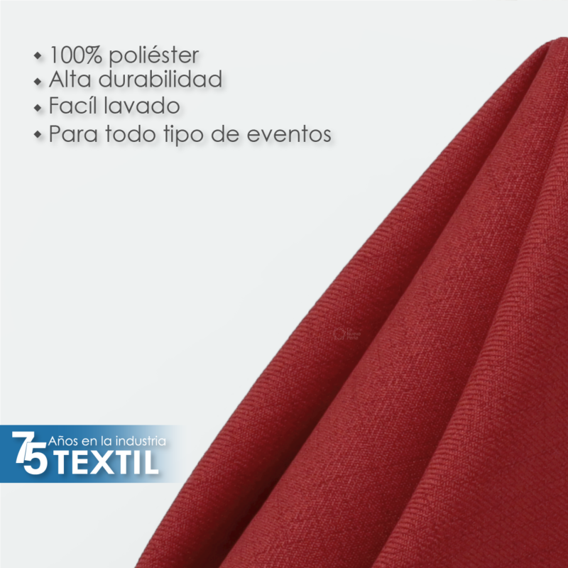 Servilleta Lino Venecia 45x45 cm Rojo Quemado