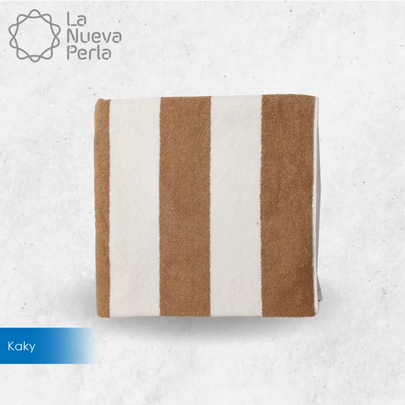 Toalla Alberca Rayas Kaki 850 g 90 x 170 cm