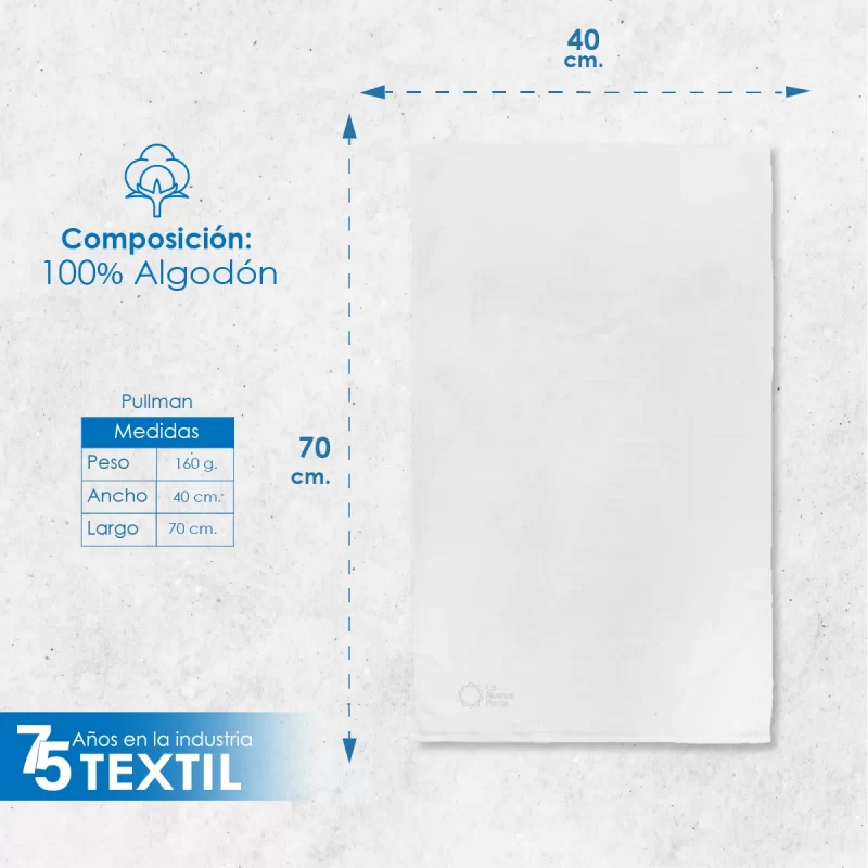 Toalla Confort Pullman 160 g 70 x 40 cm