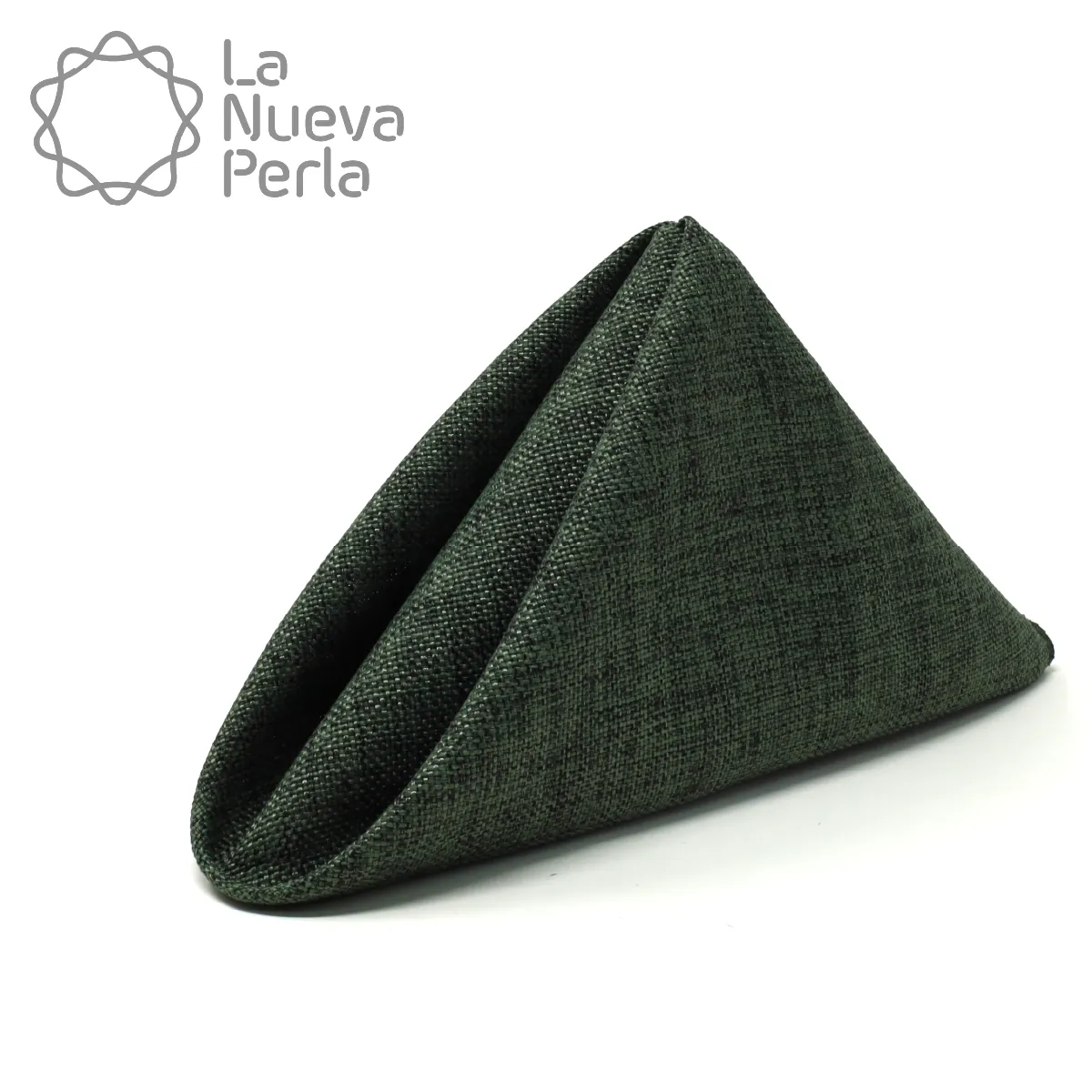 Servilleta Lino Ginebra 45x45 cm Verde Militar: imagen 1