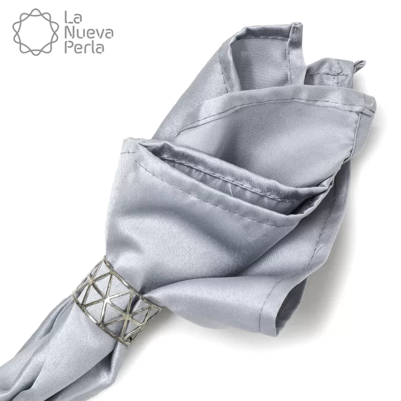 Servilleta Yackard Liso 45x45 cm Plata
