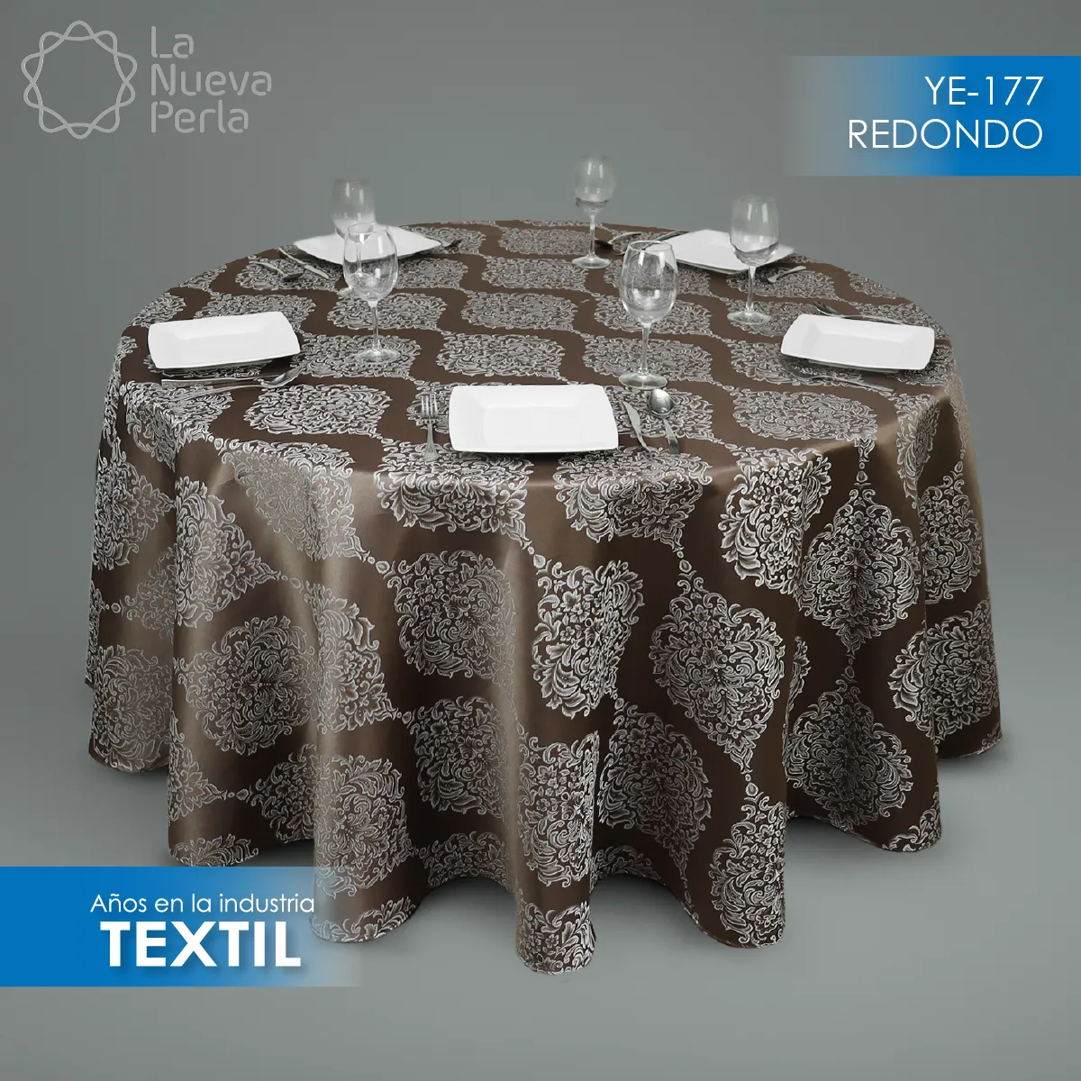 Mantel Yackard Redondo YE-177 CHOHOLATE: imagen 1