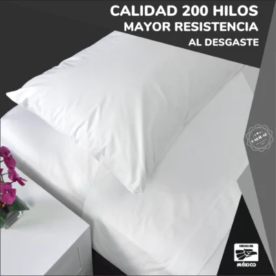 Funda de Almohada Percal 200H Estándar: imagen 3