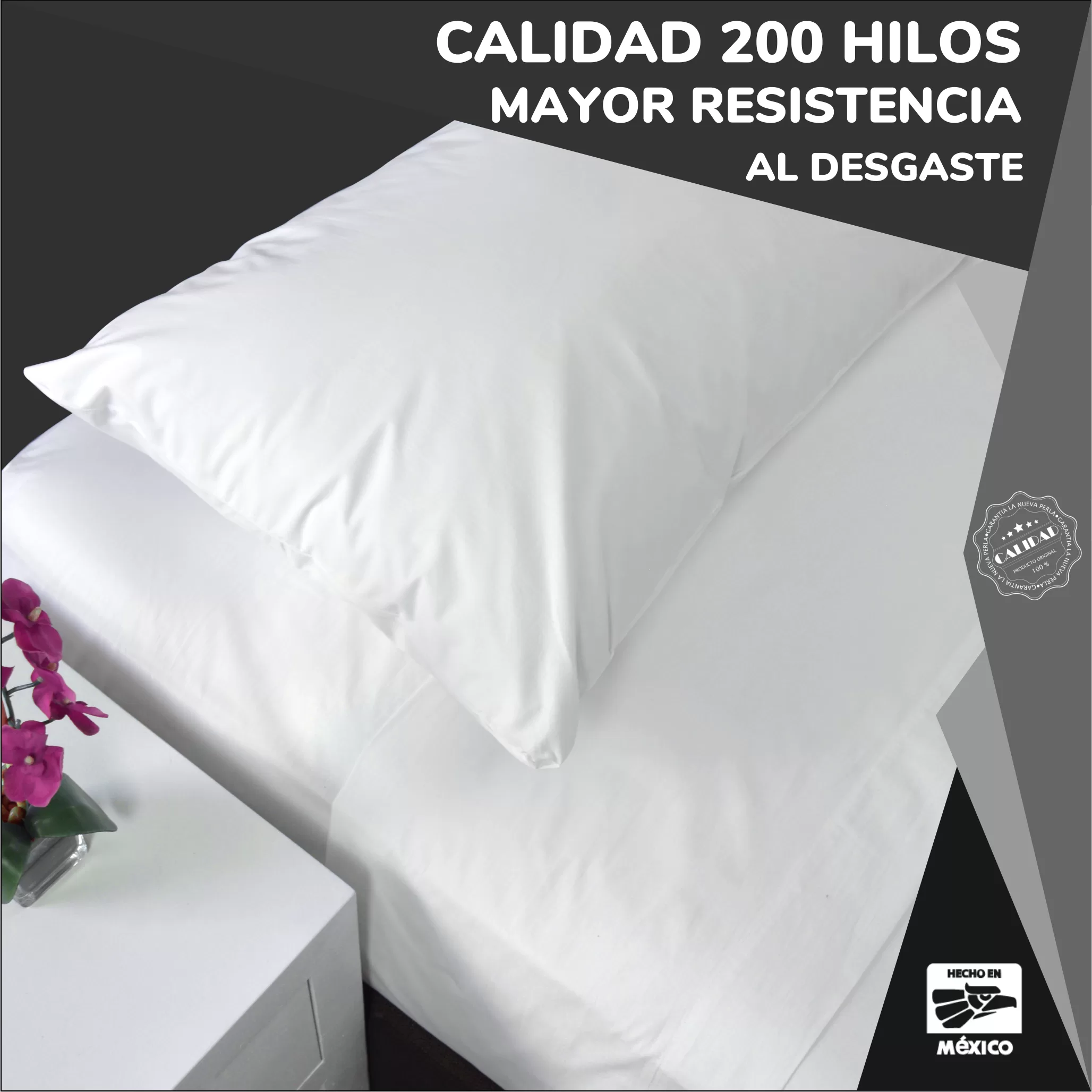 Funda de Almohada Percal 200H Estándar: imagen 3
