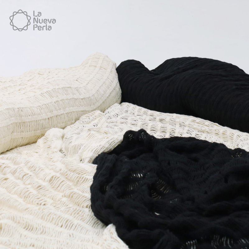 Manta Deshilada Sofia 1.30 M ancho Blanqueado (Sobre Pedido)