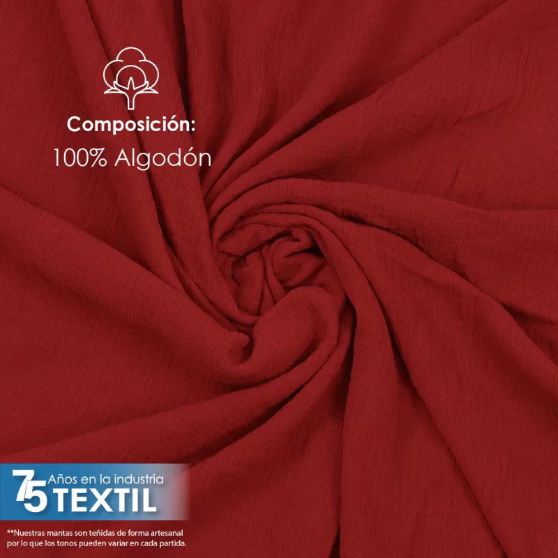 Manta Muselina 2.55 M ancho Rojo