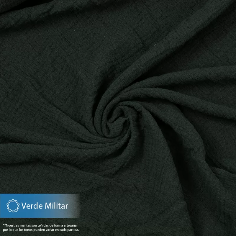 Manta Muselina 2.55 M ancho Verde Militar