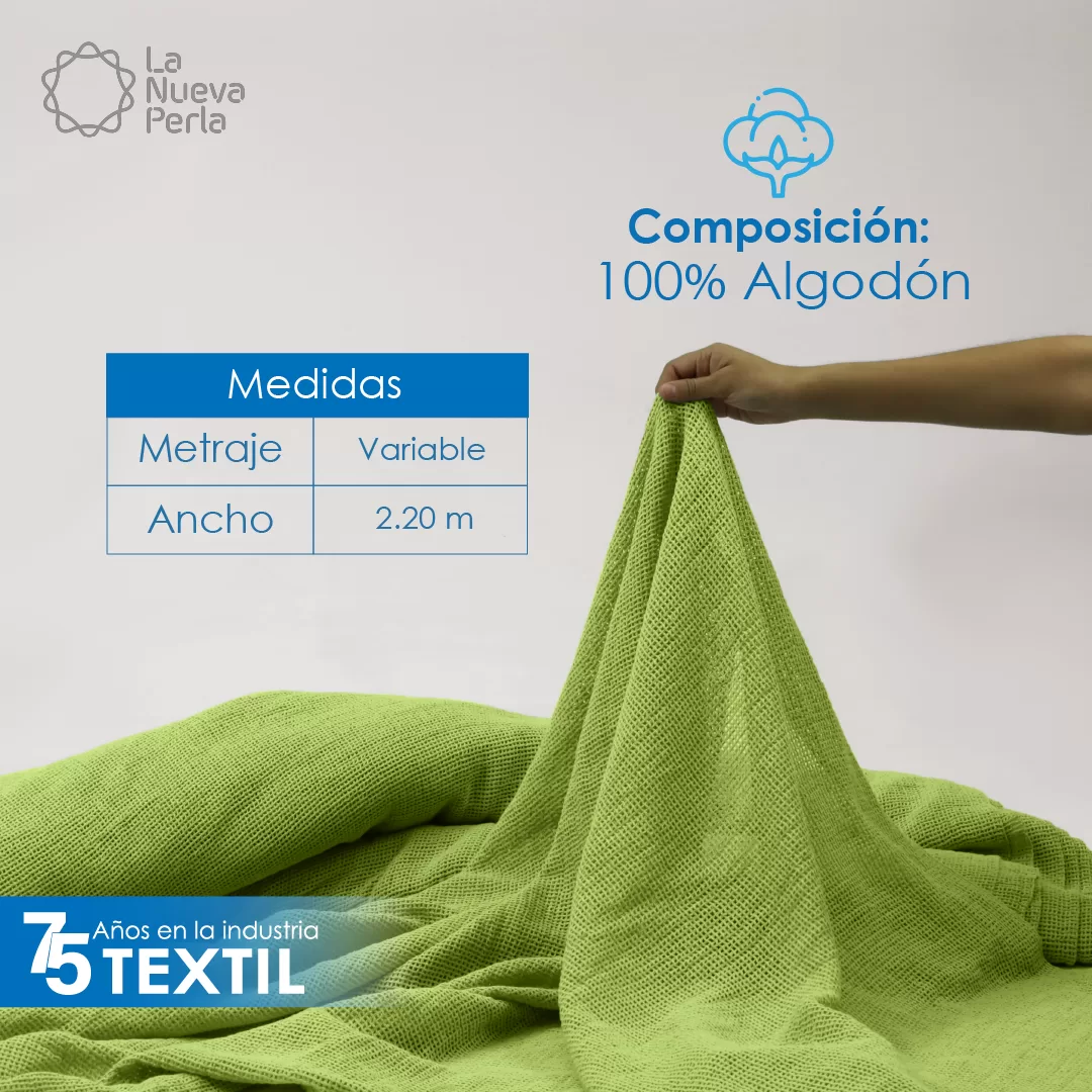 Manta Labrada Red 1.10 M ancho Blanqueada: imagen 2