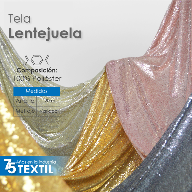 Tela Lentejuela 1.20 M ancho
