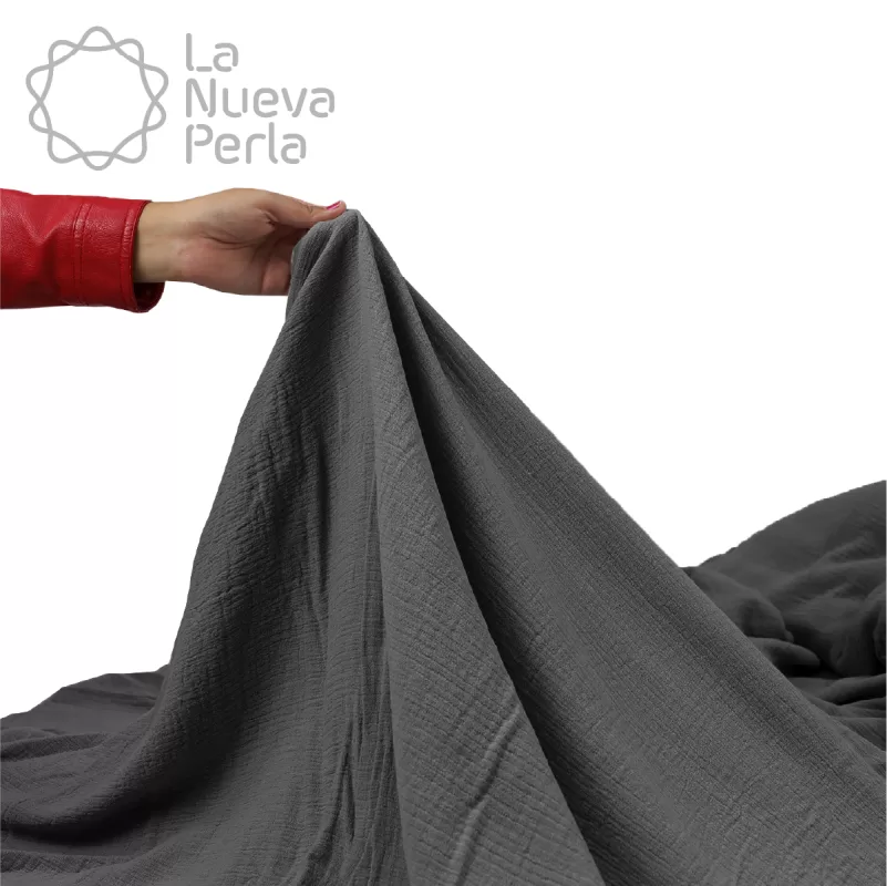 Manta Muselina 2.55 M ancho Gris Oxford